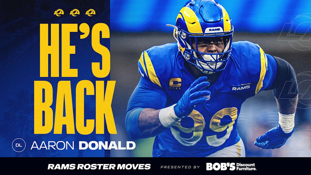Los Angeles Rams graphic announcing Aaron Donald’s return
