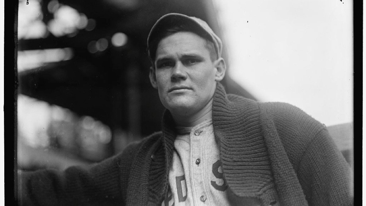 Dutch Leonard in a baseball uniform
