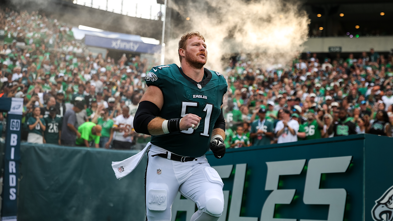 Cam Jurgens during the Eagles' September 13, 2026 game against Washington
