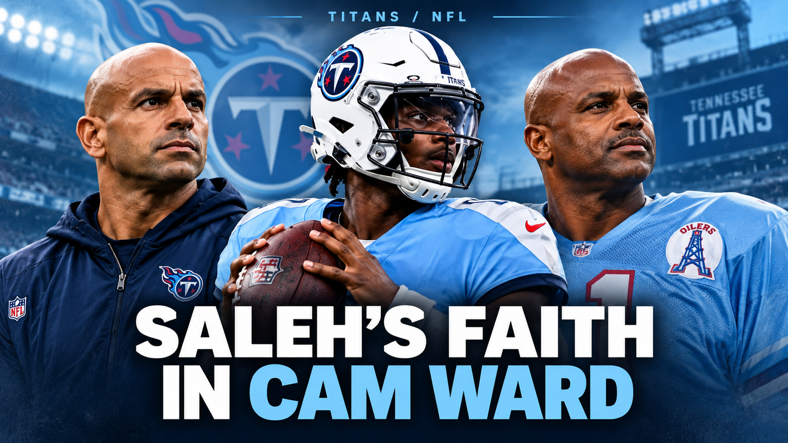 Robert Saleh, Cam Ward and Warren Moon — Saleh’s faith in Cam Ward