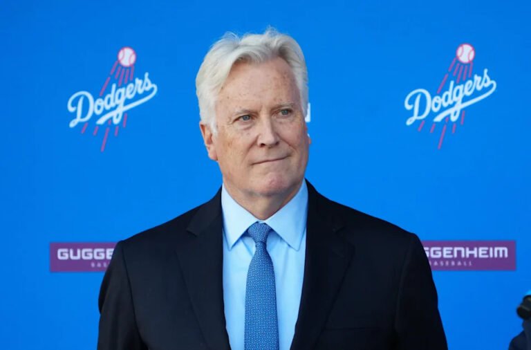 Los Angeles Dodgers owner Mark Walter at a introductory press conference for Shohei Ohtani at Dodger Stadium