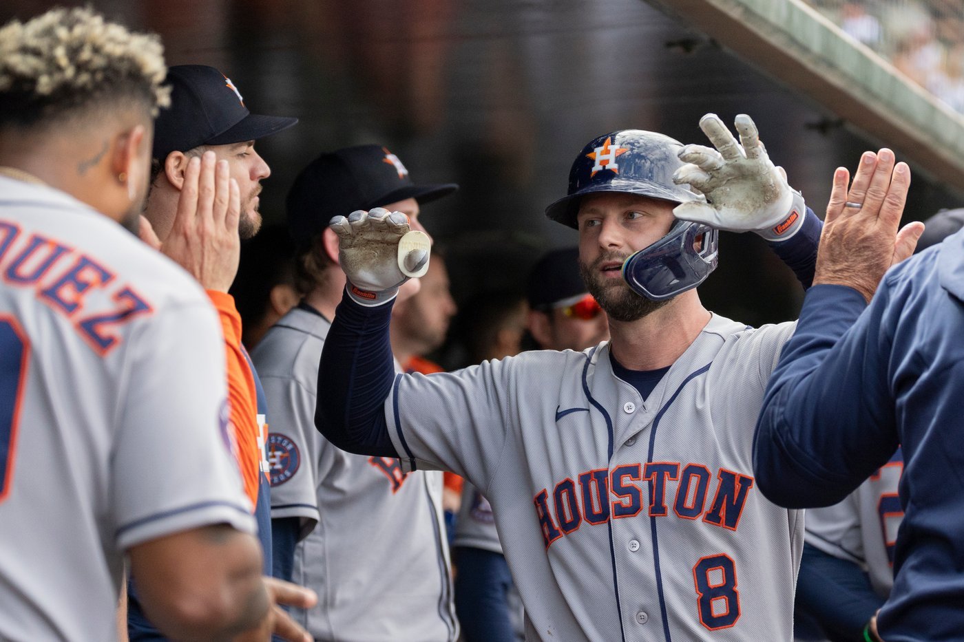 Christian Walker celebrates his sixth-inning home run against the Athletics on September 27, 2026.