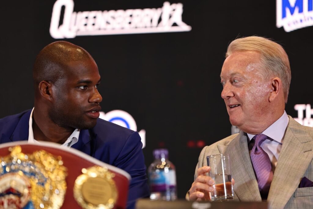 Daniel Dubois photographed for Queensberry’s rematch coverage