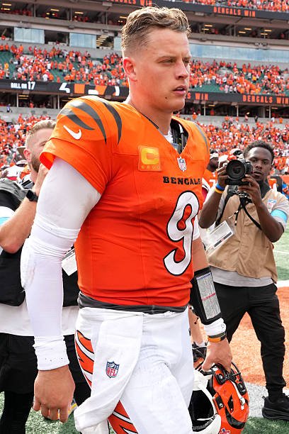 Cincinnati Bengals quarterback Joe Burrow walks off the field after the Week 1 win over Tampa Bay.