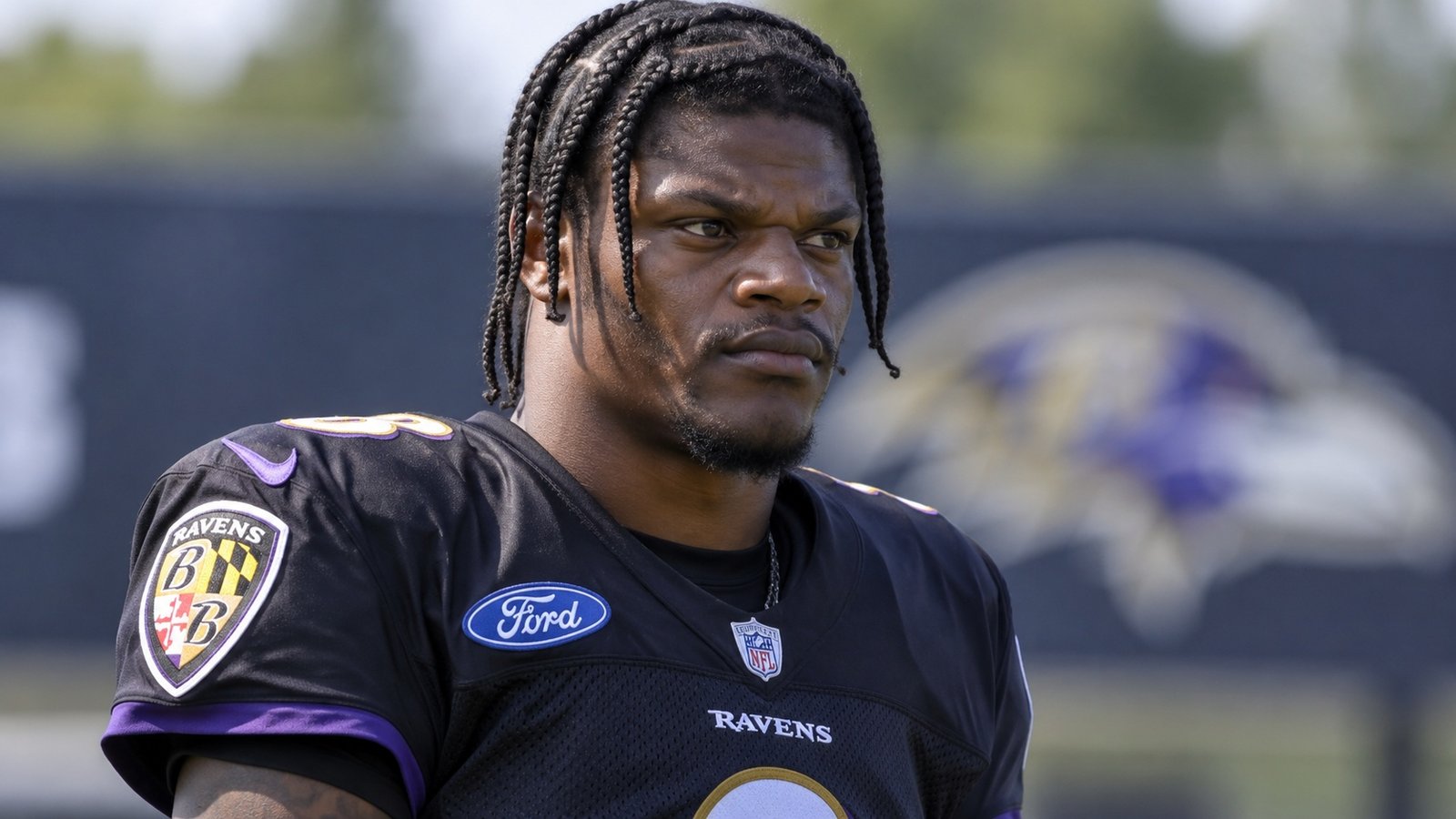 Lamar Jackson of the Baltimore Ravens during training camp.