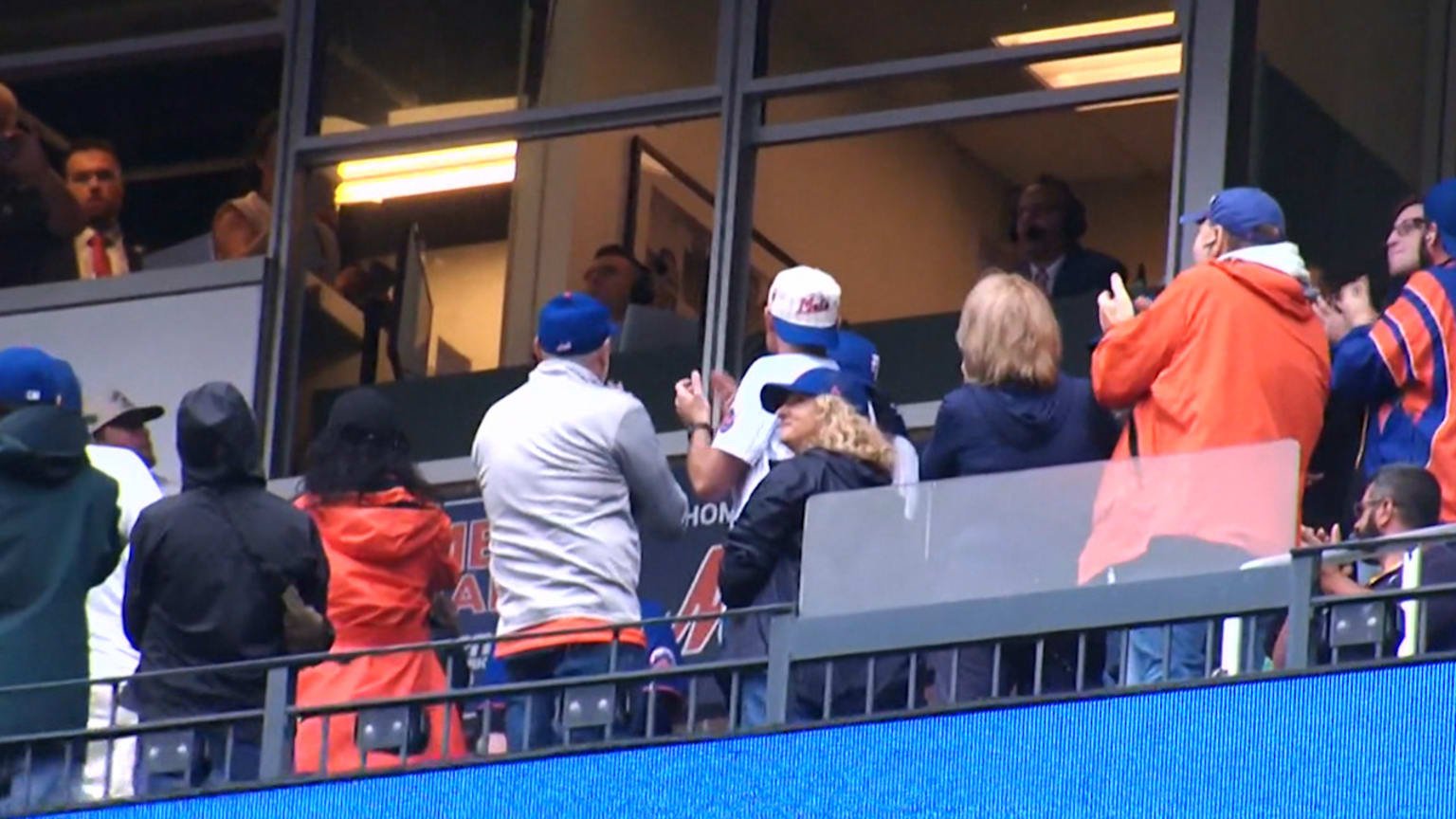Mets fans applaud Howie Rose during his final radio broadcast at Citi Field on September 20, 2026. Broadcast frame.