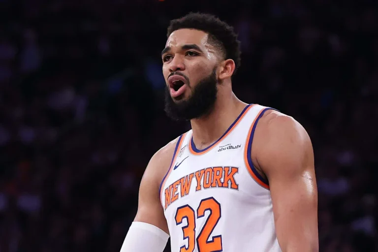 Karl-Anthony Towns during the NBA Finals.