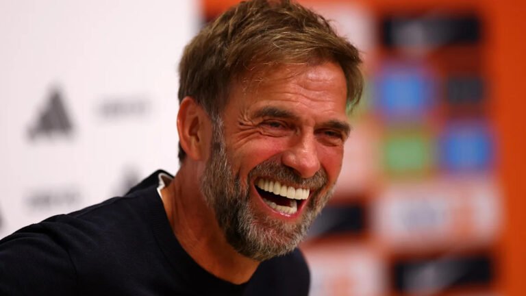 Jürgen Klopp speaks before Germany’s match against the Netherlands.