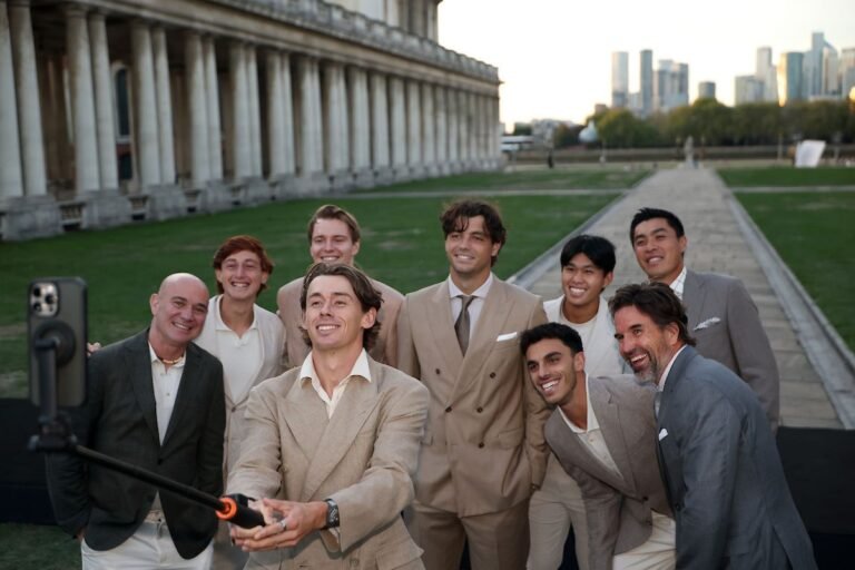 Team World gathers for a photograph at London’s Old Royal Naval College.