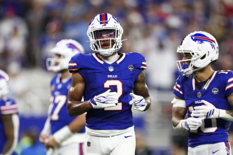 DJ Moore in a Buffalo Bills uniform.