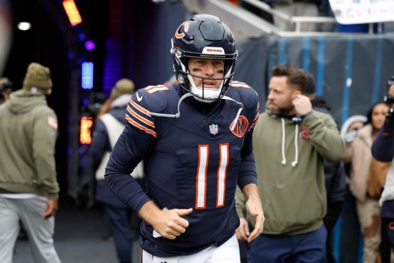 Case Keenum in his number 11 Chicago Bears uniform.
