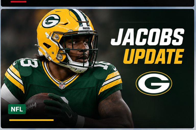 Editorial illustration for the September 5 update to the Josh Jacobs legal and NFL roster-status explainer.