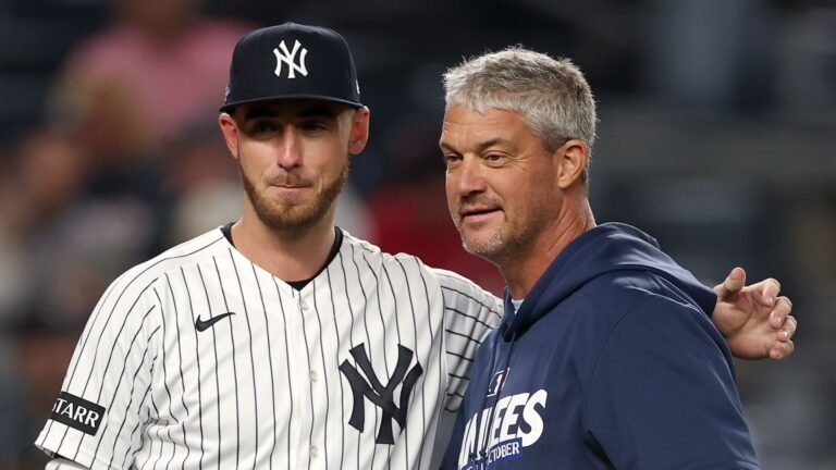 Cody and Clay Bellinger at Yankee Stadium before Red Sox&ndash;Yankees Wild Card Game 2 on September 30, 2026