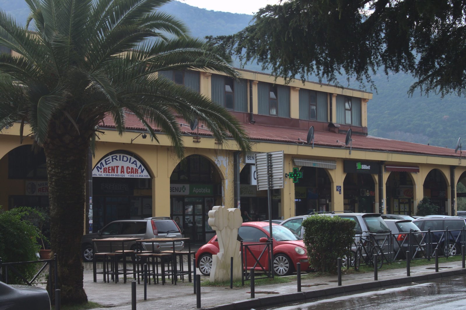 Exterior of the Mediterranean Sports Centre in Budva, Montenegro, in 2023.