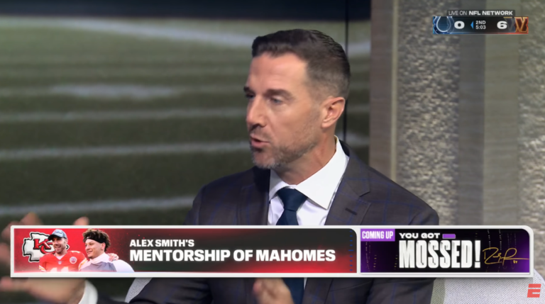 Alex Smith discusses his mentorship of Patrick Mahomes on ESPN&rsquo;s NFL Countdown.
