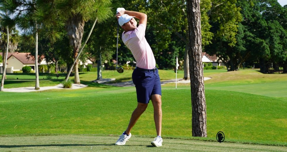 Austin Lemieux follows through on a golf shot in a photograph published with the Minor League Golf Tour’s September 24, 2026 report.