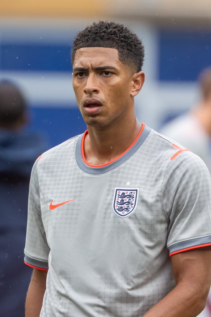 Jude Bellingham in England training attire at the 2026 World Cup.