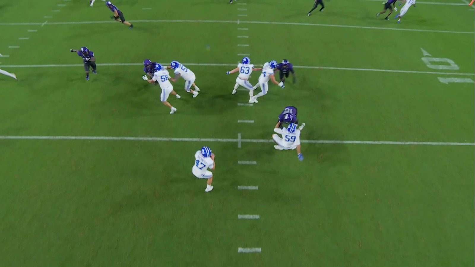 BYU’s offense faces TCU defenders at Amon G. Carter Stadium.