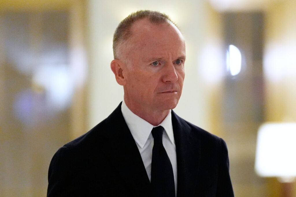 Jets owner Christopher Johnson arrives at the NFL owners’ meeting in New York on October 21, 2026.