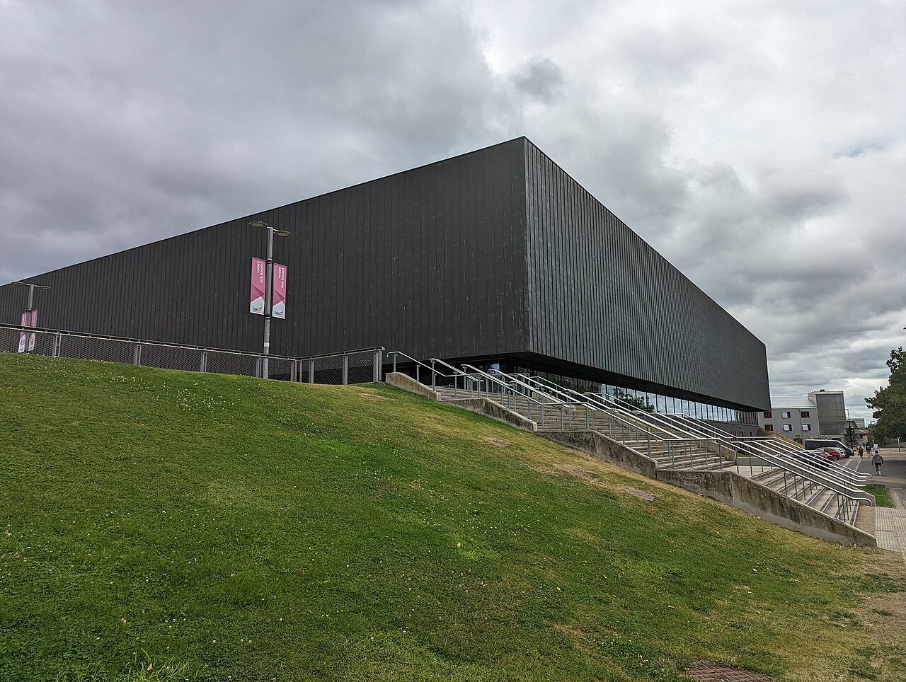 Exterior of the Copper Box Arena in London in July 2022.