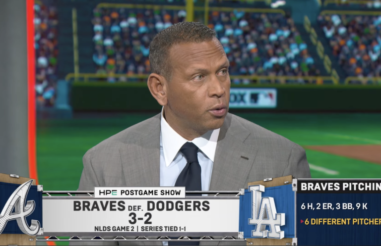 Alex Rodriguez speaking on FOX&rsquo;s baseball postgame show.