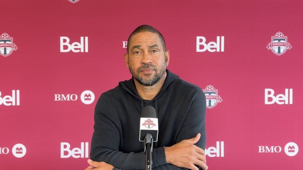 Toronto FC coach Robin Fraser speaks during his October 15, 2026 pregame media availability.