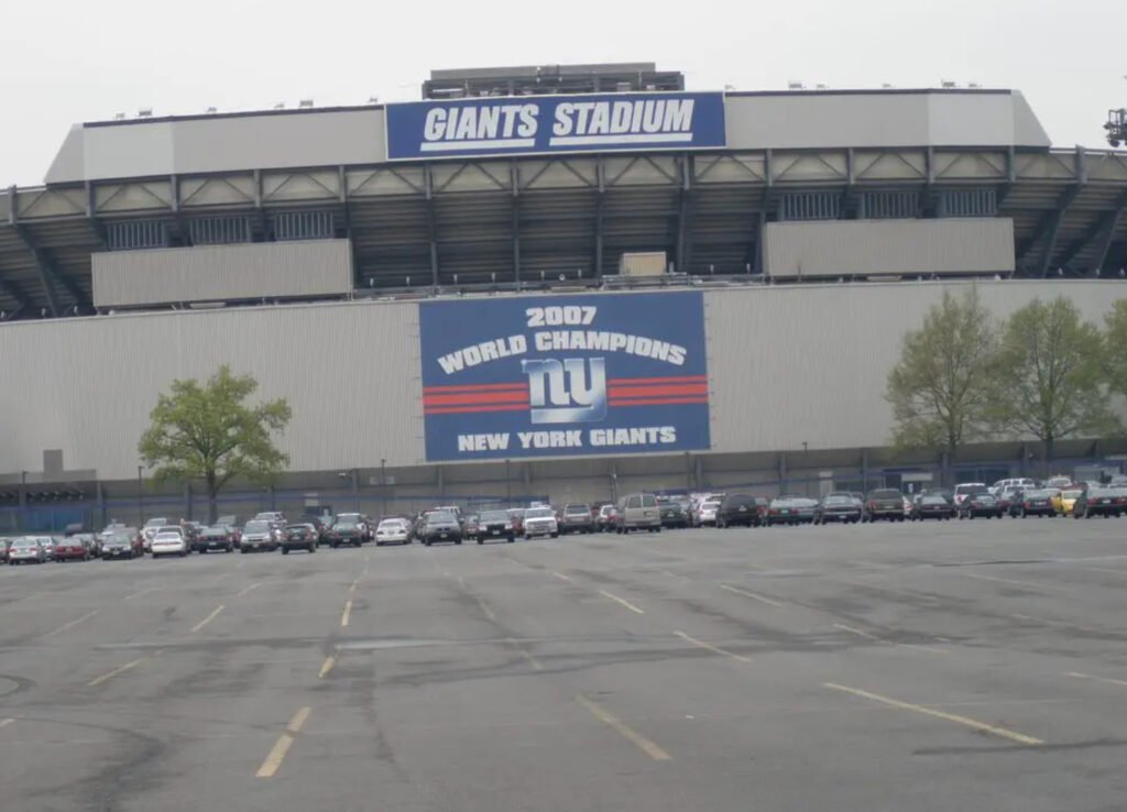The former Giants Stadium in East Rutherford, New Jersey, in 2008.