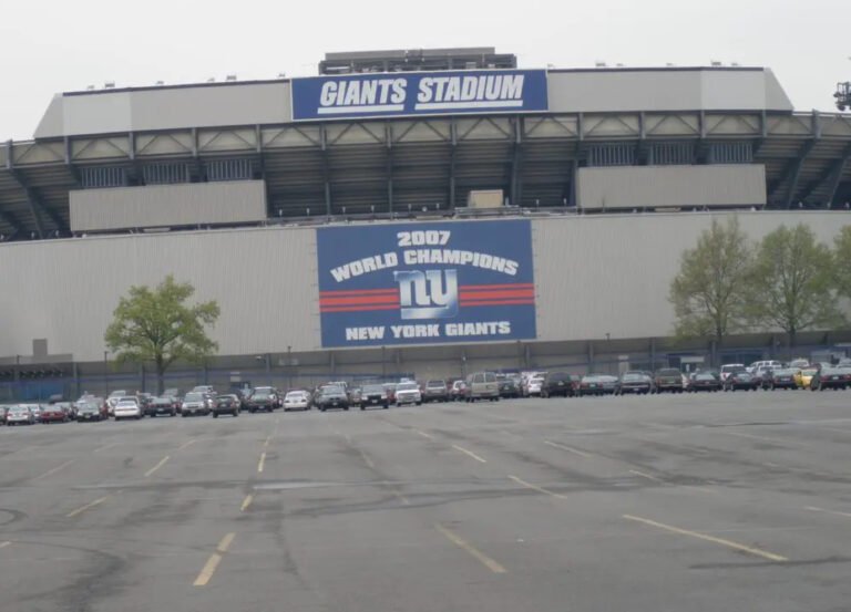 The former Giants Stadium in East Rutherford, New Jersey, in 2008.
