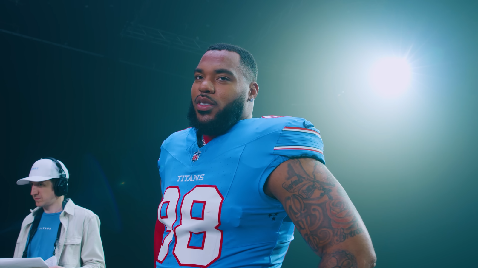 Jeffery Simmons at the Tennessee Titans’ March 2026 uniform photo shoot.