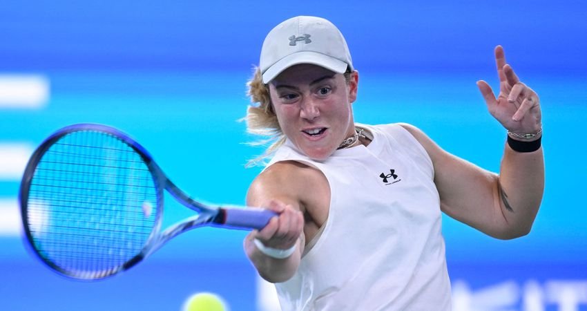 Sonay Kartal playing at the 2026 Wuhan Open.