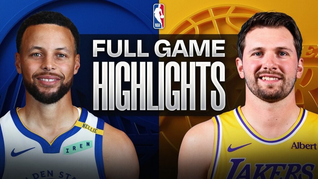 Stephen Curry and Luka Dončić on the NBA’s official Warriors–Lakers highlight cover for October 21, 2026.
