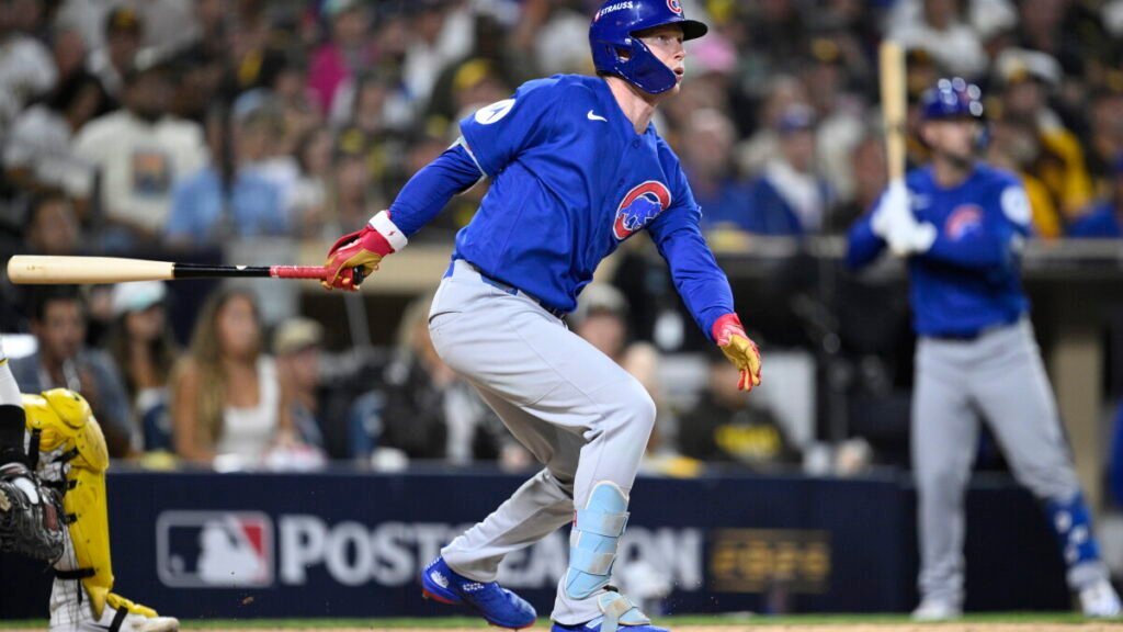 Pete Crow-Armstrong batting against the Padres in Game 2 on September 30, 2026.