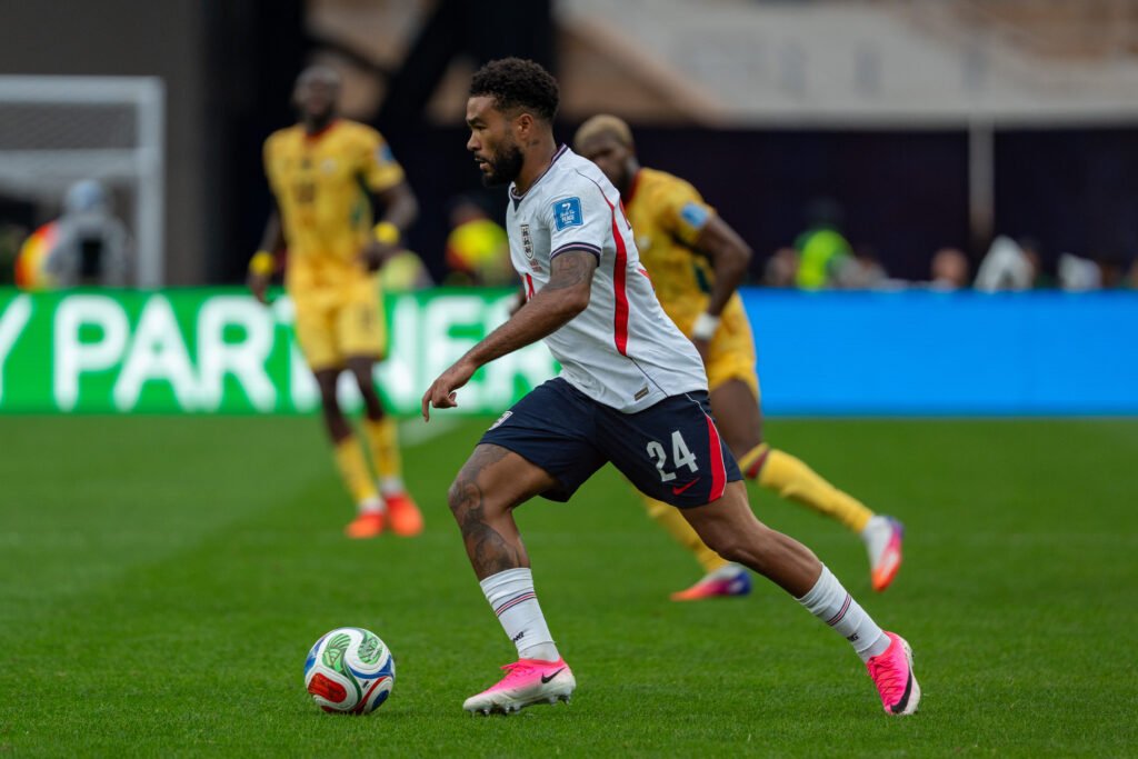 Reece James playing for England against Ghana at the 2026 World Cup.