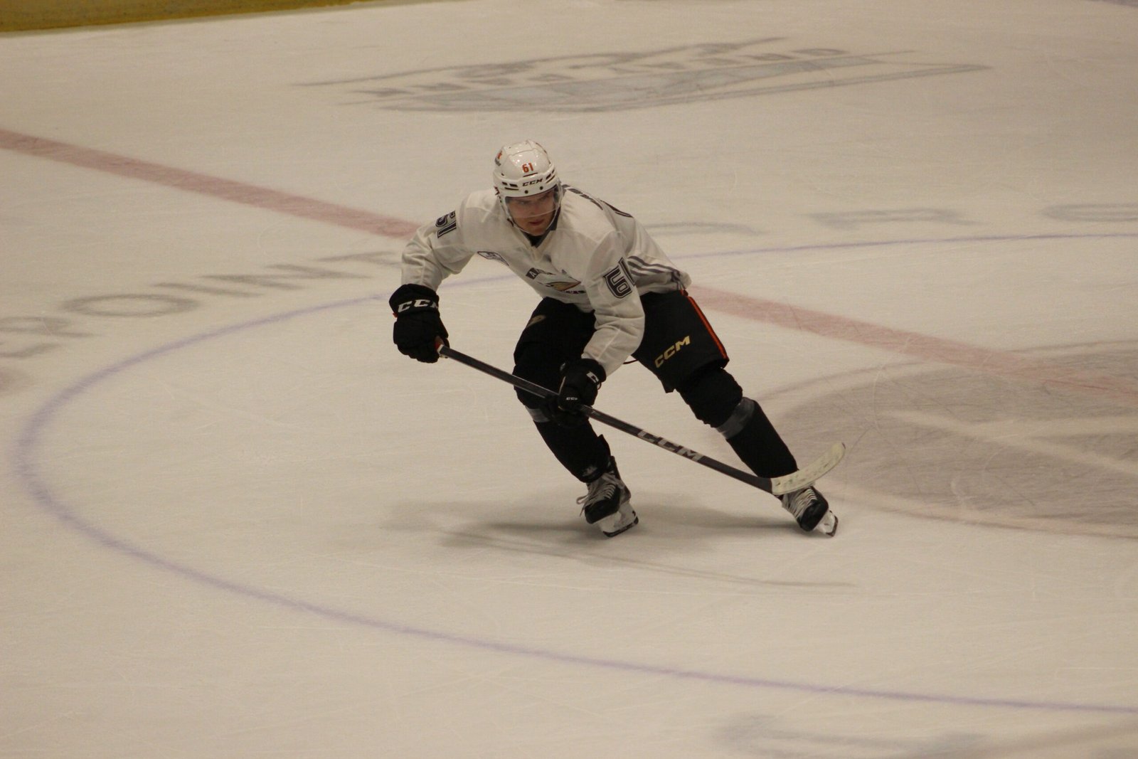 Cutter Gauthier wearing a Ducks practice jersey during a July 2024 scrimmage