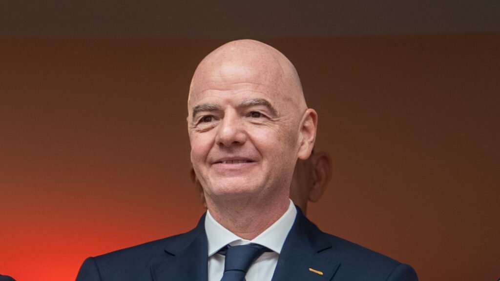 Gianni Infantino at the Canada–Qatar World Cup match on June 18, 2026.