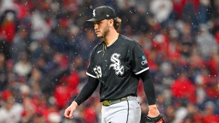 Sean Burke during White Sox–Guardians ALDS Game 5 at Progressive Field on October 10, 2026