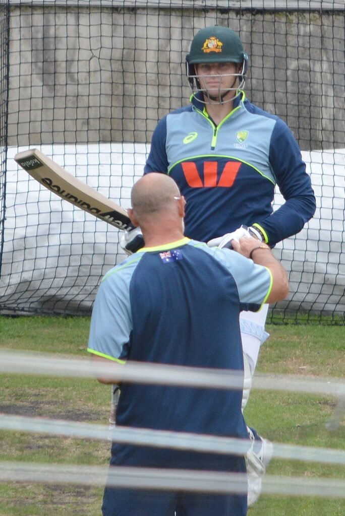 Steve Smith bats in the practice nets at the MCG on December 24, 2025.