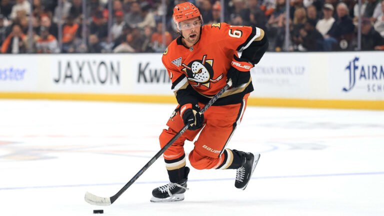 Tristan Luneau in action for Anaheim in a file photograph.