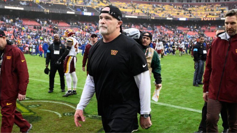 Dan Quinn leaves the field after Washington&rsquo;s tie with New York.