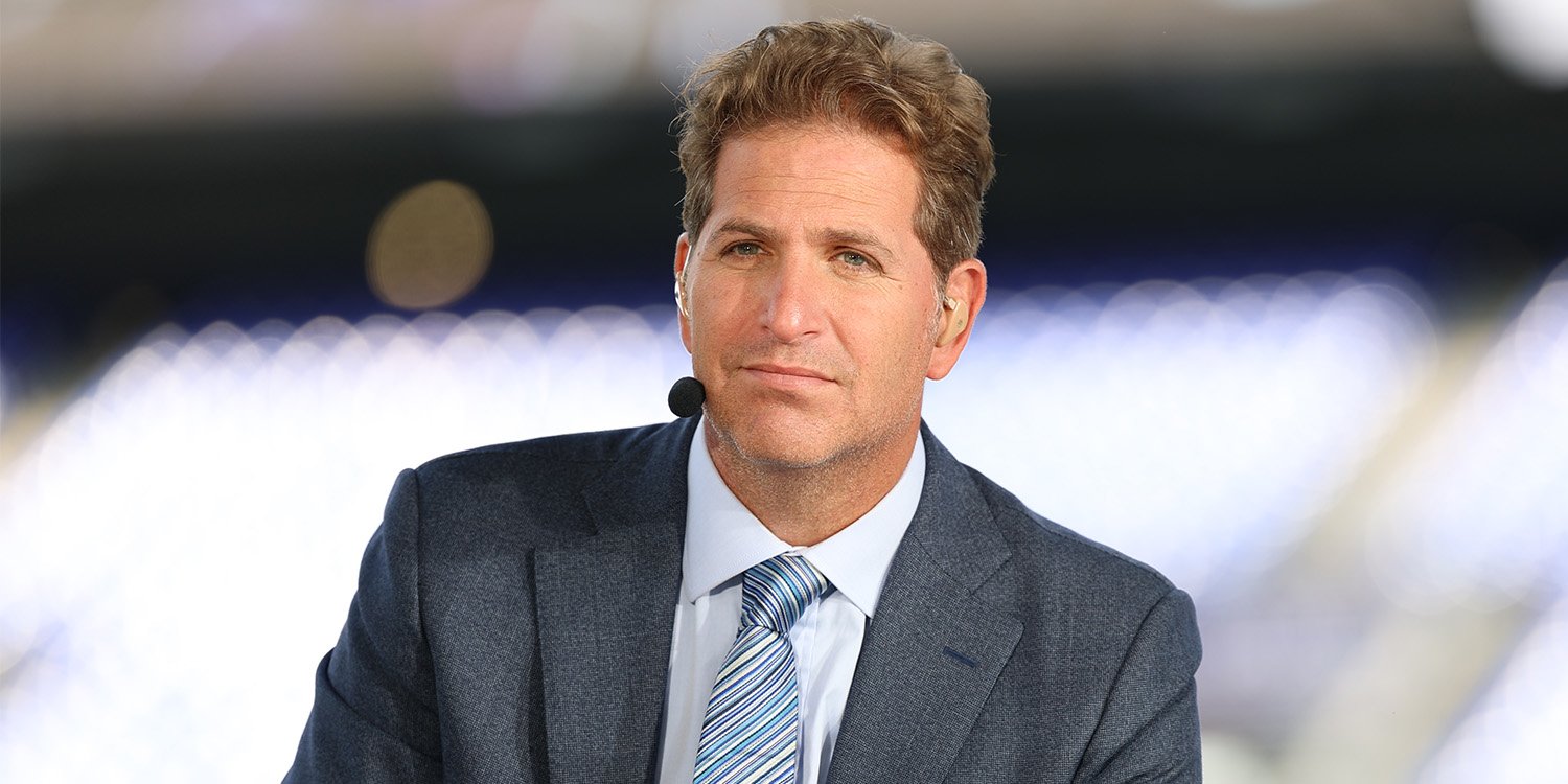 Peter Schrager sits on ESPN’s NFL Live set.