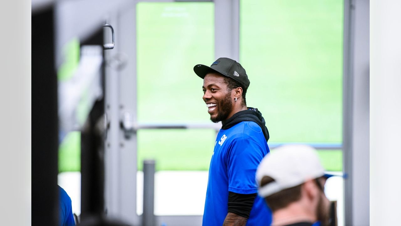 Arden Key smiles at the Colts’ training facility.