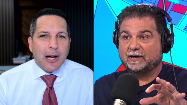 Side-by-side source images of Adam Schefter on October 12 and Dan Le Batard on October 13, 2026.