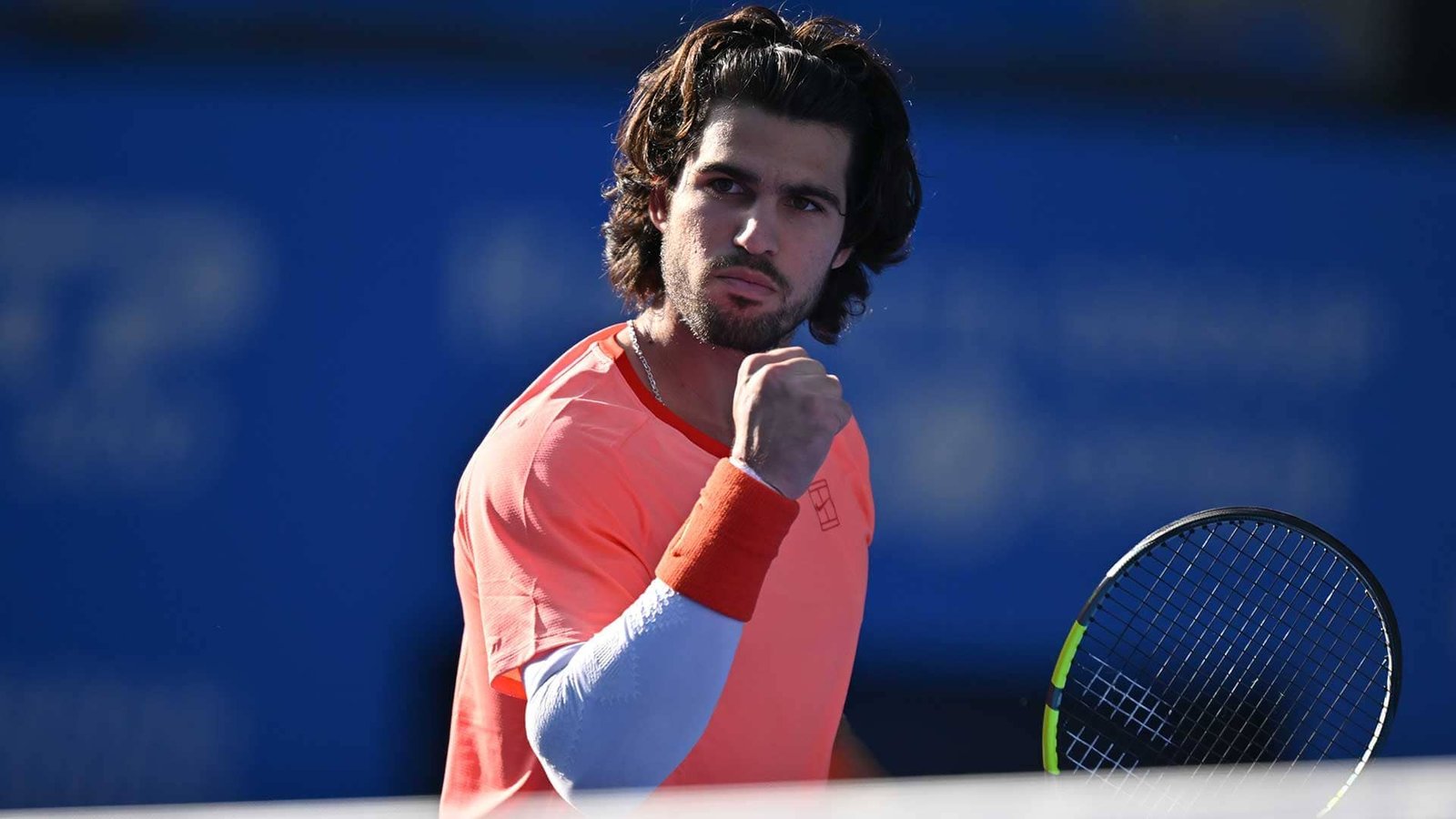 Carlos Alcaraz on court in the ATP’s Shanghai draw photograph.