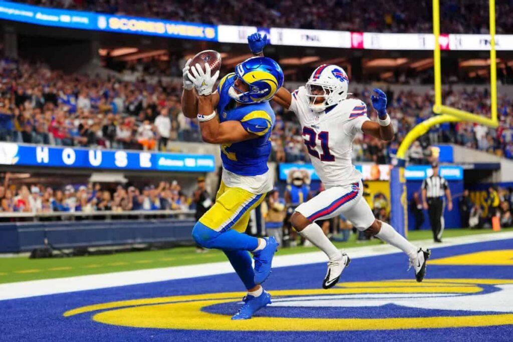 Puka Nacua during the Rams’ October 12, 2026 Monday Night Football game.