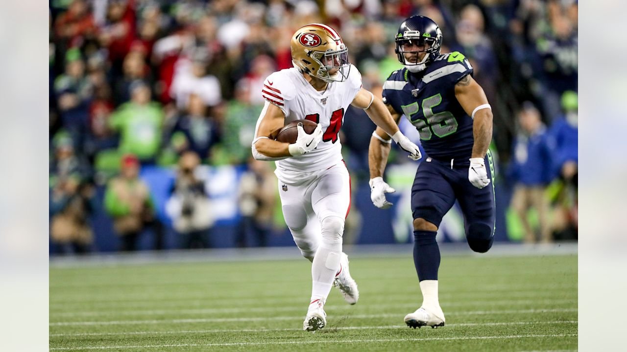 Kyle Juszczyk carries the ball against Seattle in an archival 49ers photograph