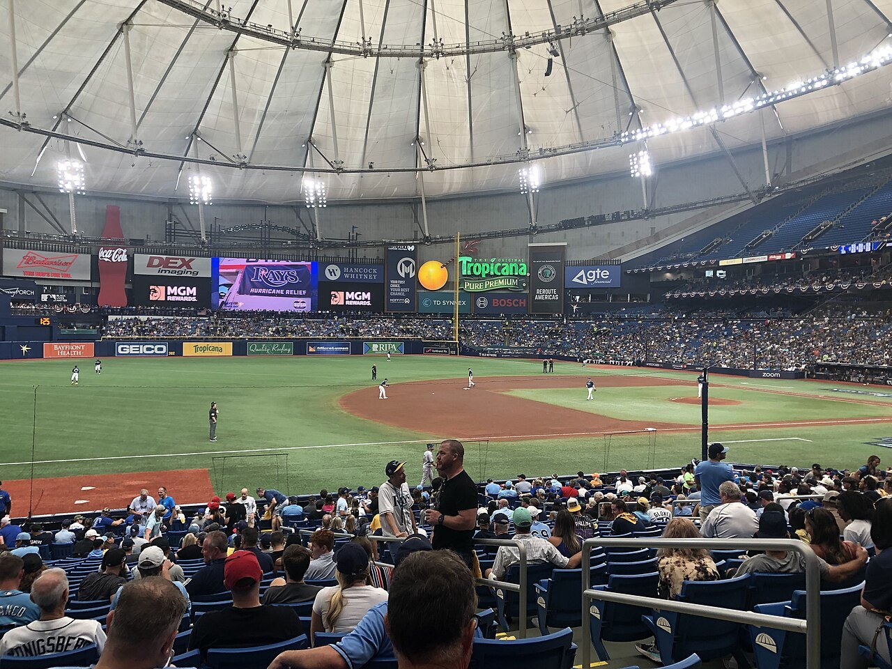 Tropicana Field during the 2023 American League Wild Card Series. File photograph.