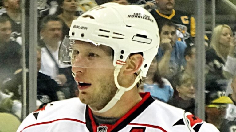 Jordan Staal with Carolina in April 2013.
