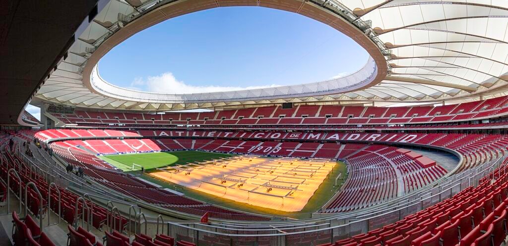 Atlético Madrid’s Metropolitano stadium in 2018.
