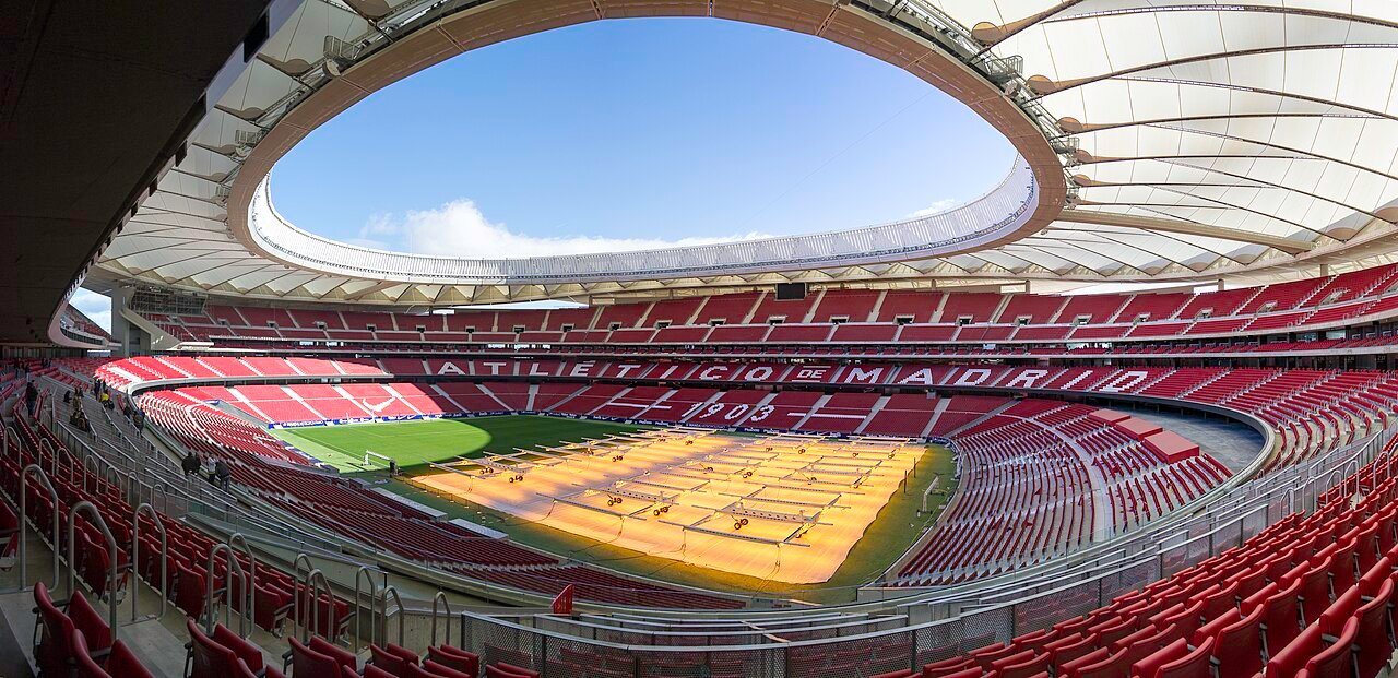 Atlético Madrid’s Metropolitano stadium in 2018.