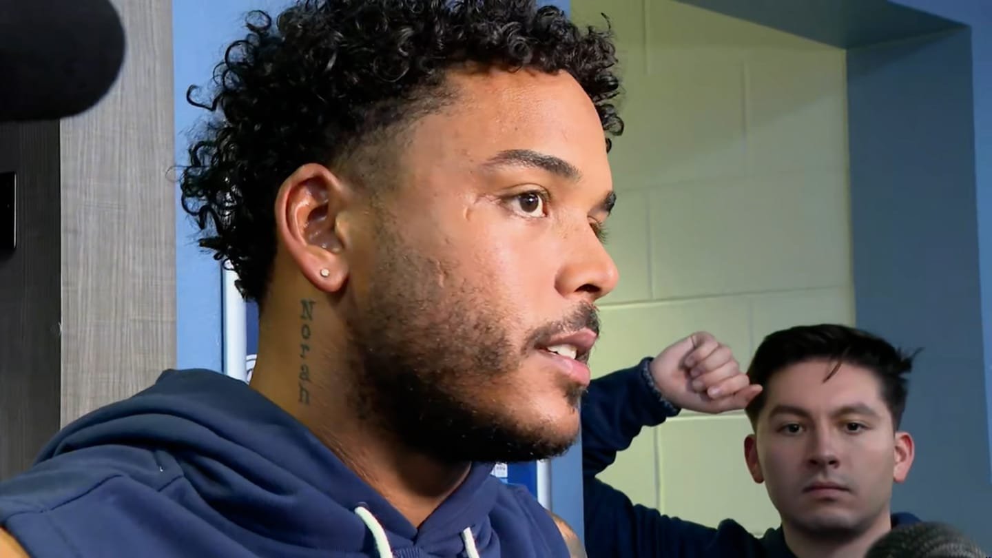 Freddy Peralta speaks after Yankees-Rays ALDS Game 2 on October 5, 2026.